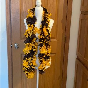 NWOT Handmade black and yellow scarf